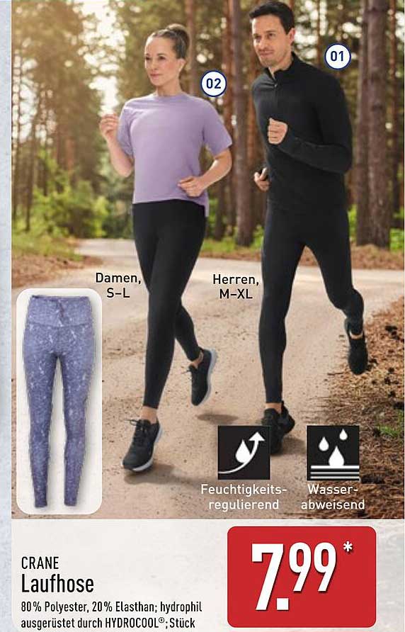CRANE Laufhose für Damen und Herren