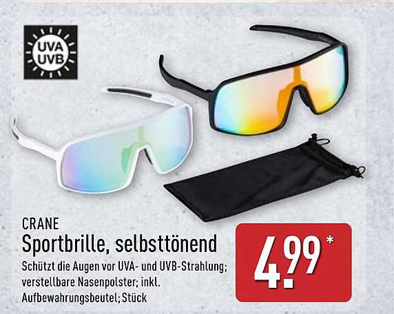 CRANE Sportbrille, selbsttönend