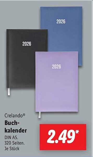Crelando® Buchkalender DIN A5 2026