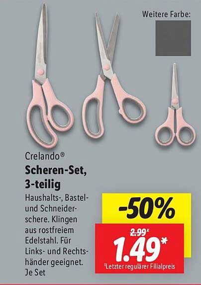 Crelando® Scheren-Set, 3-teilig