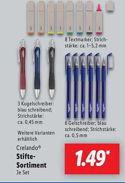 Crelando® Stifte-Sortiment Je Set