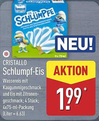 Cristallo Schlumpf-Eis - Neuheit im Angebot!