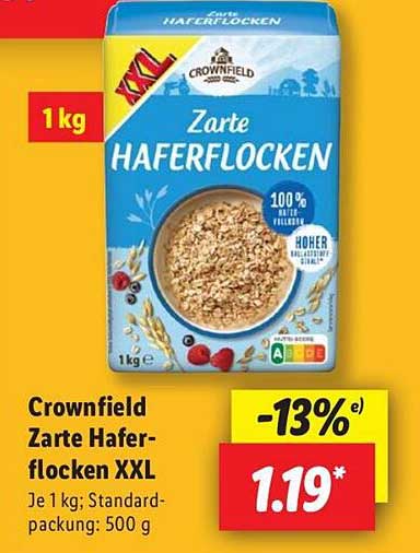 Crownfield Zarte Haferflocken XXL