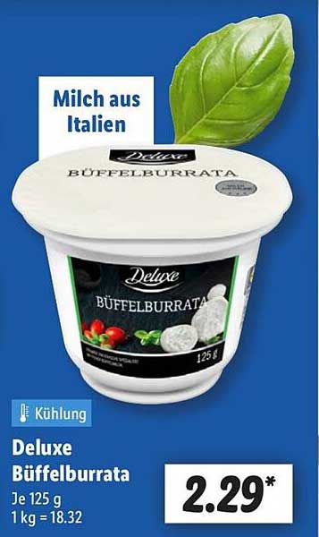 Deluxe Büffelburatta 125 g