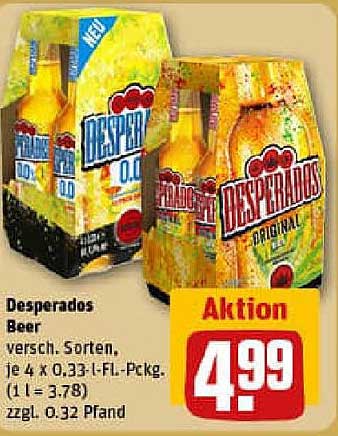 Desperados Bier – Verschiedene Sorten im Angebot