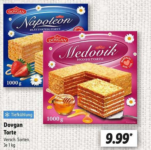 Dovgan Torte - Verschiedene Sorten, je 1 kg
