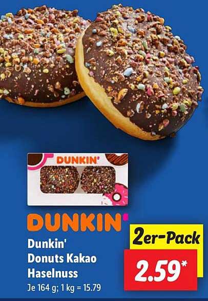 Dunkin' Donuts Kakao Haselnuss 2er-Pack
