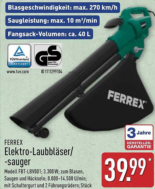 FERREX Elektro-Laubbläser/-sauger