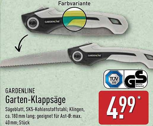 GARDENLINE Garten-Klappsäge