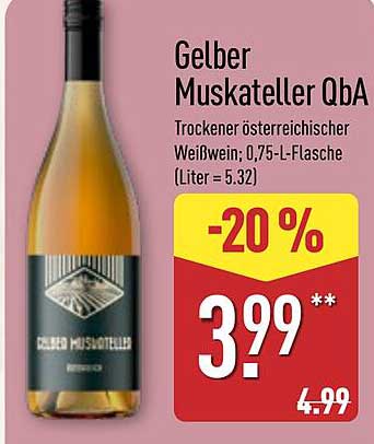 Gelber Muskateller QbA – Trockener österreichischer Weißwein
