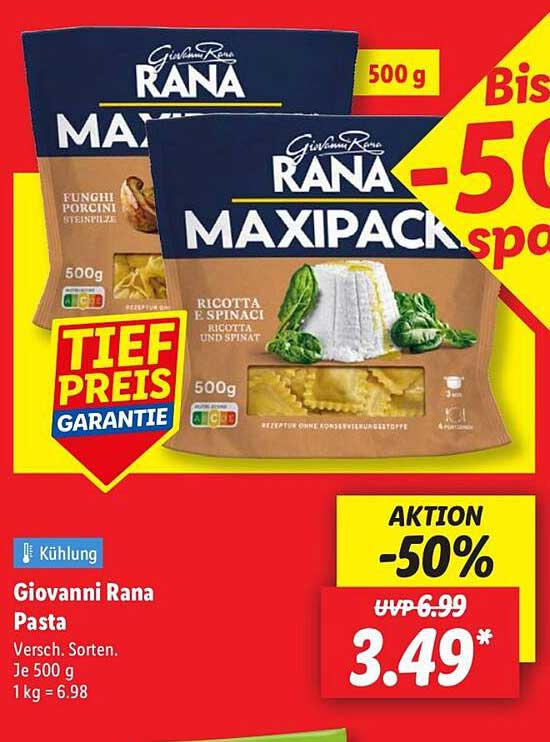 Giovanni Rana Pasta - Ricotta und Spinat / Steinpilze