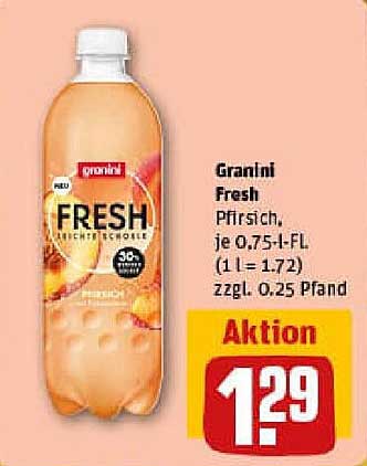 Granini Fresh Pfirsich 0,75 l Flasche