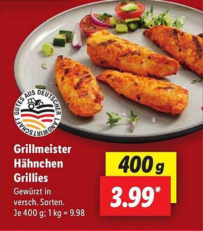 Grillmeister Hähnchen Grillies 400 g