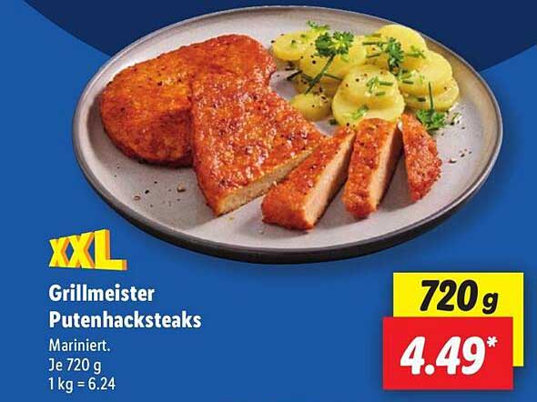 Grillmeister Putenhacksteaks XXL 720 g