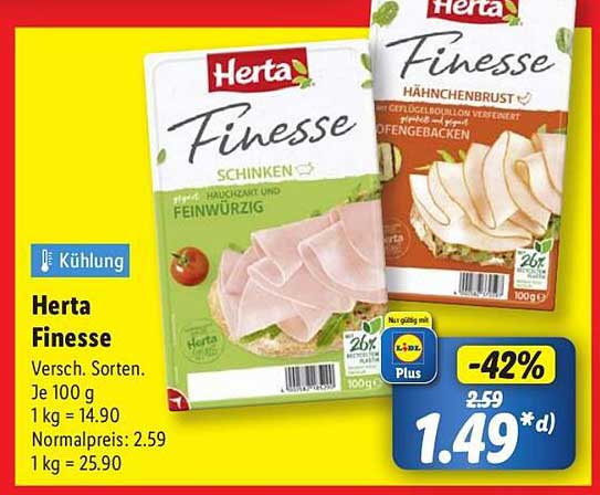 Herta Finesse - Verschiedene Sorten