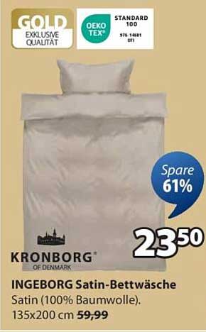 INGEBORG Satin-Bettwäsche 135x200 cm