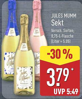 Jules Mumm Sekt - Versch. Sorten; 0,75-L-Flasche