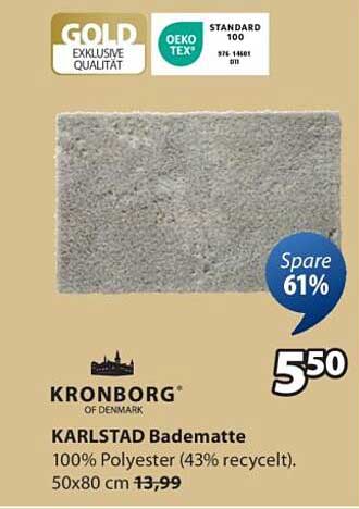 KARLSTAD Badematte von KRONBORG