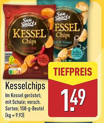 Kesselchips - Im Kessel geröstet; mit Schale; verschiedene Sorten