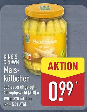 KING'S CROWN Maiskölbchen