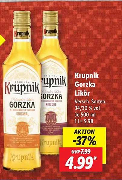 Krupnik Gorzka Likör – Verschiedene Sorten, 500 ml