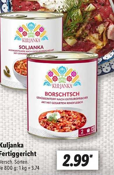 Kuljanka Fertiggericht Borschtsch 800g