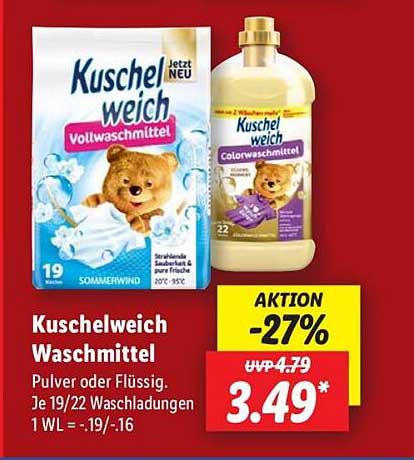 Kuschelweich Waschmittel - Pulver oder Flüssig