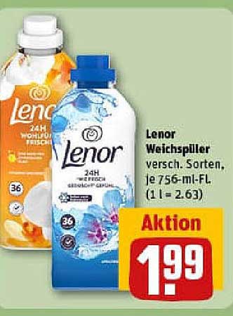 Lenor Weichspüler, verschiedene Sorten, 756 ml