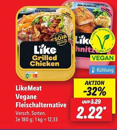 LikeMeat Vegane Fleischalternative - Grilled Chicken oder Schnitzel