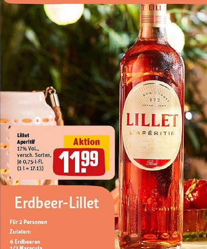 Lillet Aperitif 0,75 L - Erdbeer-Lillet für 11,99 €