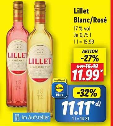 Lillet Blanc/Rosé 0,75 L – Erfrischender Genuss für warme Tage