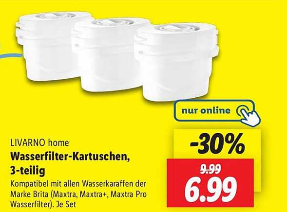 LIVARNO home Wasserfilter-Kartuschen, 3-teilig
