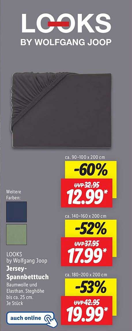 LOOKS by Wolfgang Joop Jersey-Spannbettuch
