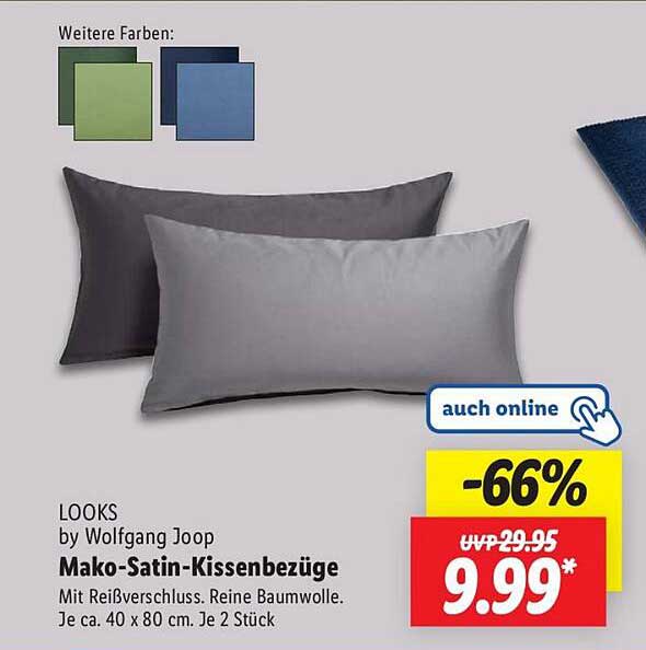 LOOKS by Wolfgang Joop Mako-Satin-Kissenbezüge