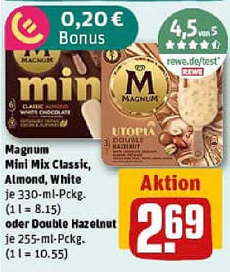 Magnum Mini Mix Classic, Almond, White