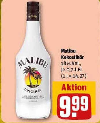 Malibu Kokoslikör 0,7-Liter-Flasche