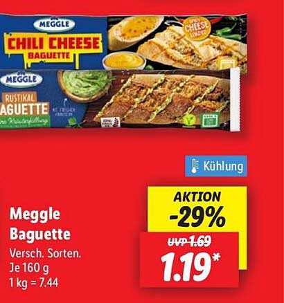 Meggle Chili Cheese Baguette - Verschiedene Sorten