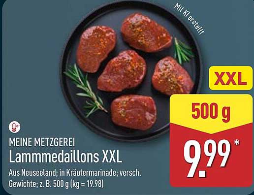 MEINE METZGEREI Lammmedaillons XXL - 500 g