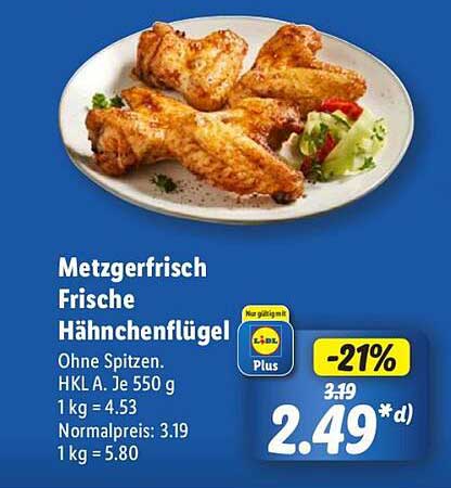 Metzgerfrisch Frische Hähnchenflügel