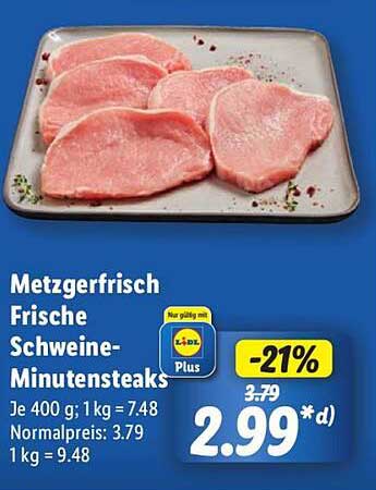 Metzgerfrisch Frische Schweine-Minutensteaks