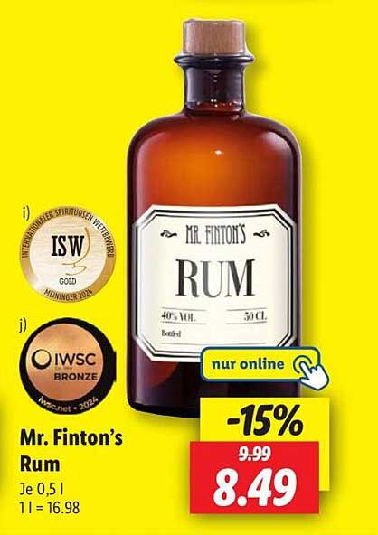 Mr. Finton’s Rum