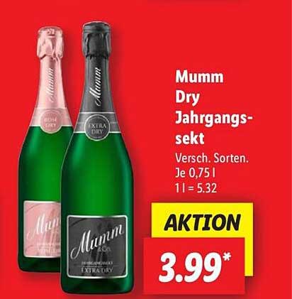 Mumm Dry Jahrgangssekt - Verschiedene Sorten