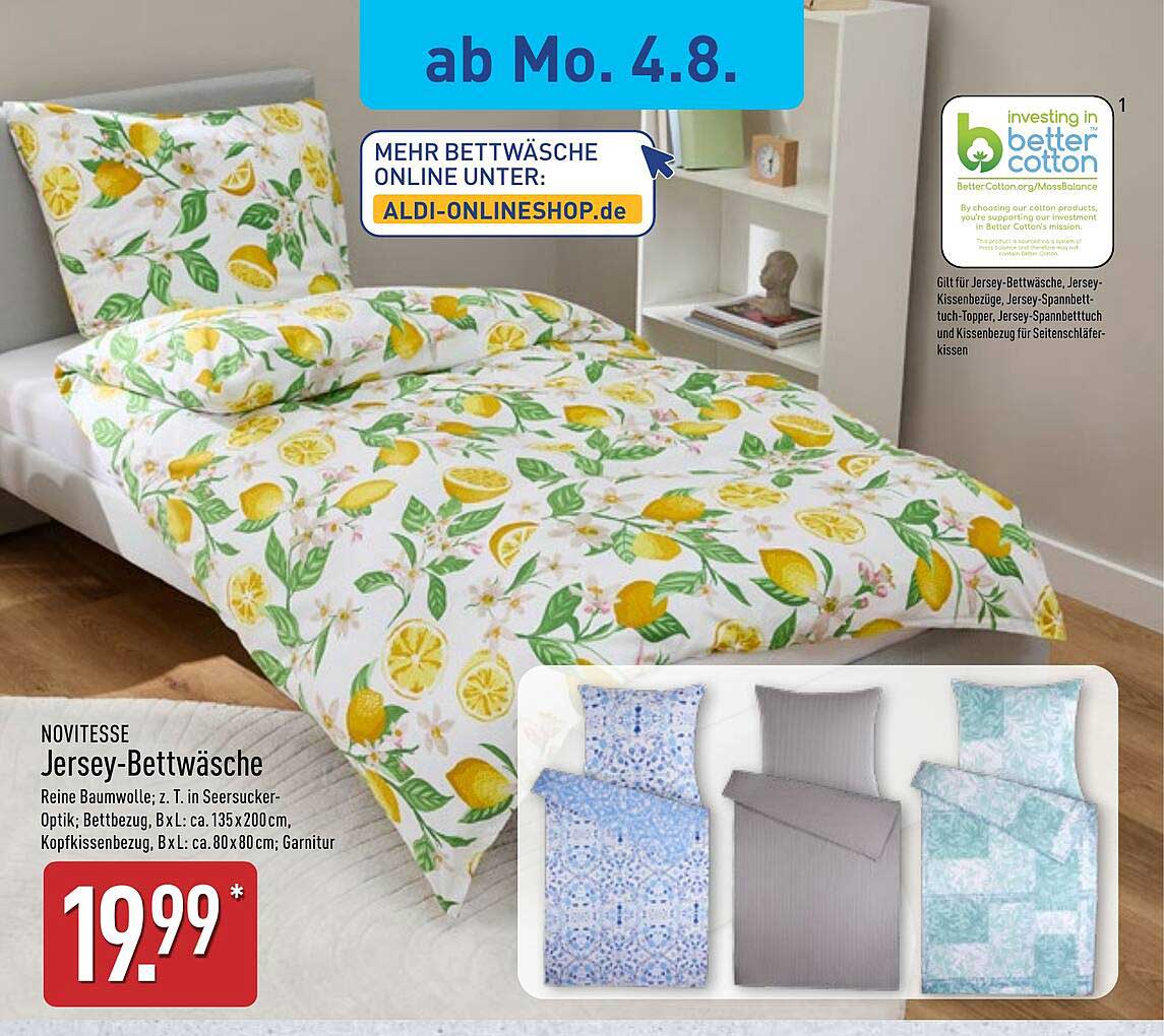 NOVITESSE Jersey-Bettwäsche