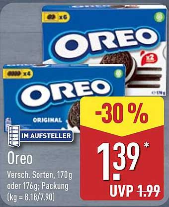 Oreo Kekse, verschiedene Sorten, 170g oder 176g