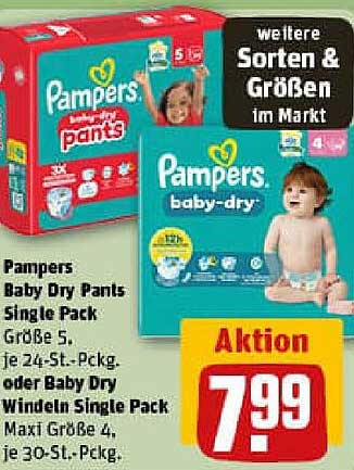Pampers Baby Dry Pants & Baby Dry Windeln - Aktionsangebot