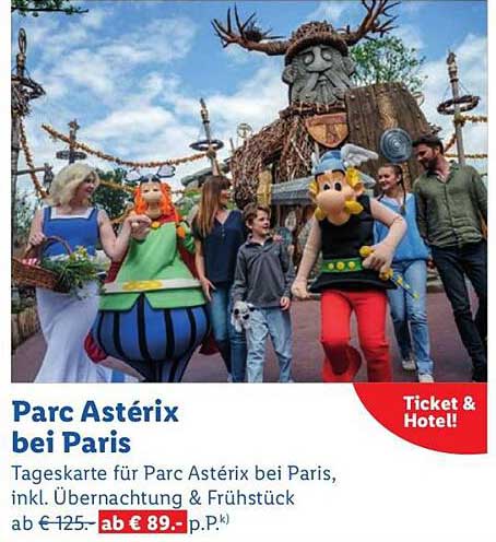 Parc Astérix bei Paris - Tageskarte inkl. Übernachtung & Frühstück