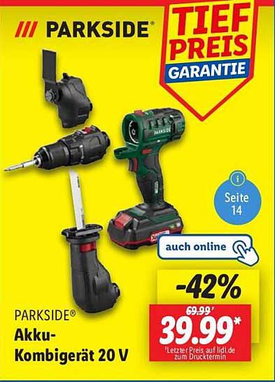 PARKSIDE Akku-Kombigerät 20 V