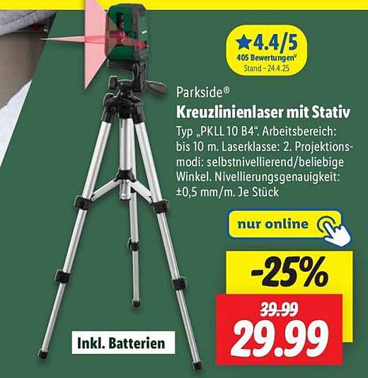 Parkside® Kreuzlinienlaser mit Stativ