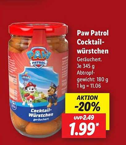 Paw Patrol Cocktailwürstchen