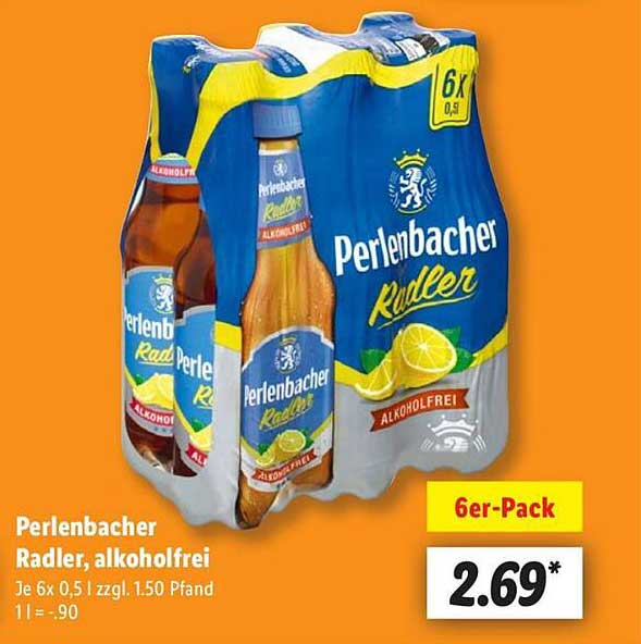 Perlenbacher Radler, alkoholfrei - 6er-Pack